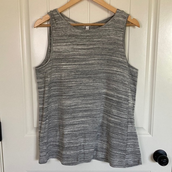Athleta Womens Tank Top L Heathered Grey Athletic Athleisure Activewear - Picture 1 of 7